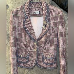 REX knit blazer in baby pink